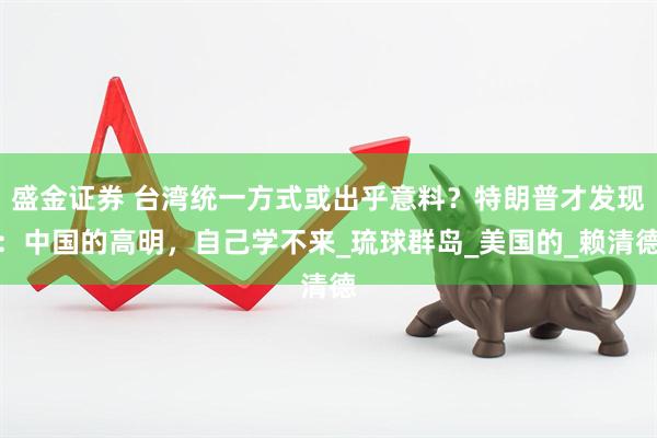 盛金证券 台湾统一方式或出乎意料？特朗普才发现：中国的高明，自己学不来_琉球群岛_美国的_赖清德